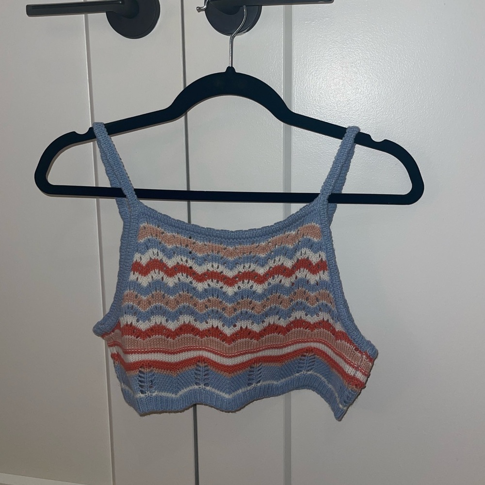 Knitted Multi-Color Crop